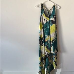 ANGL watercolor high low dress